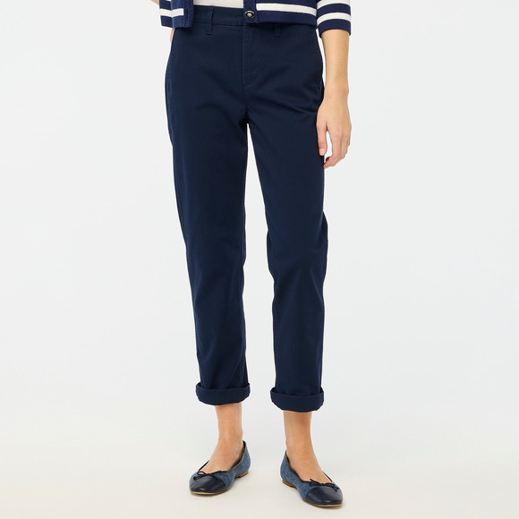 J.Crew Factory Petite high-rise girlfriend chino pant P6 - Picture 1 of 4
